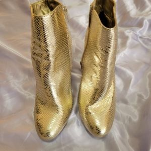 Golden Ankle Boots